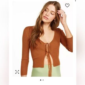 Danielle Bernstein tie front cardigan